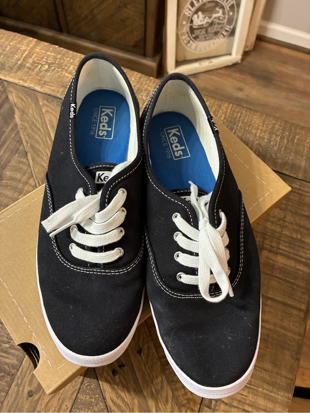 Keds Champion Canvas Sneakers in Black - Picture 3 of 7